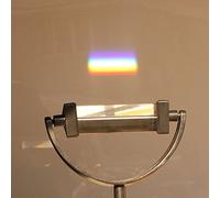 Omquot Prisma triangolare in vetro ottico per una precisa separazione della luce con supporto per insegnare la fisica - ideale per le sale di i scienze
