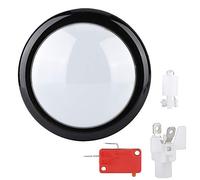 Omquot Pulsante per Videogioco con Luce a LED Guscio in Cristallo Acrilico di Alta qualità per un Utilizzo Colore Rosso 3,7 "X 3,7" X 2,2 " (Bianco)
