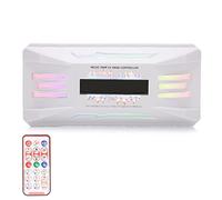 Omquot Regolatore di ventola RGB bianco efficiente per case PC, 10 x 5 V, supporta ARGB, adattatore luce del computer, regolatore di temperatura della ventola PWM