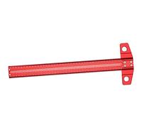Omquot Righello quadrato a T in lega di alluminio con finitura liscia per un disegno preciso e la lavorazione del legno, per falegname e falegname fai da te, 1 pezzo (400 mm)
