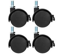 Omquot Ruota Universale Resistente per Mobili con Freno per Mobili da 1,5 Pollici Nera per Libreria Sedia da Ufficio Set di 4