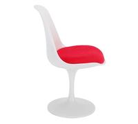 Omquot Sedia girevole per casa delle bambole in scala 1:6 con base rotonda girevole, mini sedia alla moda e versatile per un gioco creativo e un'atmosfera elegante (bianco rosso)