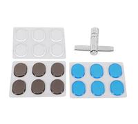 Omquot Set di 18 Cuscinetti Smorzatori per Batteria in Silicone per Esercitarsi a Ridurre il Rumore a Casa, Tappetini Smorzatori del Suono Facili da Installare con Chiave a T