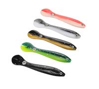 Omquot Set di 5 esche da pesca realistiche da 10 cm con occhi 3D per un maggiore tasso di successo per i pescatori