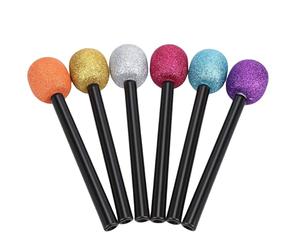 Omquot Set di accessori per microfono da palcoscenico multicolore per microfoni glitterati per feste, accessori per microfono karaoke in plastica, 6 pezzi per divertenti