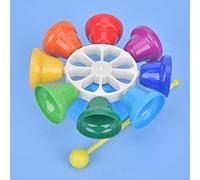 Omquot Set di campane musicali a 8 note con toni chiari per l'istruzione dei bambini e l'apprendimento divertente, costruzione durevole in metallo e plastica, per l'insegnamento