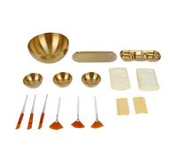Omquot Set di ciotole e pennelli di bellezza con elegante design dorato per l'applicazione della maschera di qualità salone
