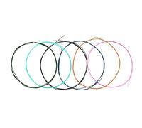 Omquot Set di Corde in Nylon Colorato e Resistente per Chitarra Classica, Tono Brillante, 6 Corde a Tensione Normale per Musicisti, Nylon + Lega, Come da Immagini
