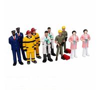 Omquot Set di figure di aiuto comunitario, action figure di simulazione dinamica per un gioco immaginativo, materiale in PVC, pratico per sessioni di gioco in movimento (5 tipi)
