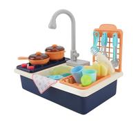 Omquot Set di Giocattoli da Cucina per Bambini con Divertimento Elettrico in Acqua Circolante per Giochi di Finzione e Esperienza di Simulazione di Cucina per i Bambini