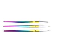 Omquot Set di Pennarelli per Nail Art, 3 Pennelli Resistenti in Alluminio per la Decorazione delle Unghie, Salone di Bellezza
