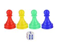 Omquot Set di Scacchi con Pedine in Plastica Colorata con Design Raffinato per Giochi da Tavolo Divertenti attività All'aperto Al Coperto 4 Pezzi