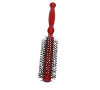 Omquot Spazzola per capelli rotonda, rullo per capelli durevole, riduce i brividi, per soggiorno, uso domestico, manico in legno (medio)