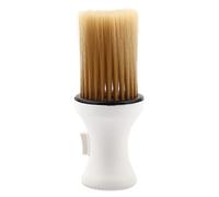 Omquot Spazzola per parrucchiere di stoccaggio in polvere per acconciatura di piume, collo per capelli morbidi per uso salone e casa, bianco, dimensioni portatili 5.7x1.8in (bianco)