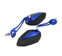 Omquot Specchietto retrovisore universale per moto, visione chiara e durevole, per la maggior parte delle moto, coppia di 10 mm/8 mm (blu)