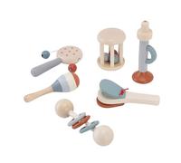 Omquot Strumenti musicali per bambini, giocattolo in legno, sicuro e comodo per l'educazione precoce, set musicale per interazione genitore-figlio, in legno di frassino bianco