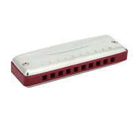 Omquot Strumento Musicale Portatile per Armonica per Principianti Db Key Blues Harp con Copertura in Acciaio Inossidabile per Suonare Ovunque, Blu (Rosso)
