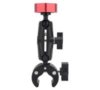 Omquot Supporto con Morsetto Regolabile per Mini, Supporto per Portapacchi con Testa a Doppia Sfera per Mini Clamp/Holder Resistente e Robusta per Yacht per Rimorchio per su Palo (Rossa)