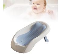 Omquot Supporto per Bagnetto per Bambini Sedile per Vasca da Bagno Neonato Regolabile Antiscivolo per un Bagno Sicuro e Confortevole Leggero Portatile 1 unità (Blu)