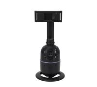 Omquot Supporto per telefono con tracciamento automatico del viso, girevole a 360 gradi, supporto stabilizzatore da scrivania per live streaming, ideale per chat, materiale ABS