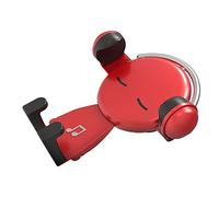Omquot Supporto per telefono universale per griglia di ventilazione, supporto a clip sicuro per modelli di auto, mani libere per una guida , materiale: ABS (rosso)
