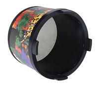 Omquot Tamburo Tom al pavimento da 8 pollici con un ottimo suono per percussioni per bambini, strumento per l'educazione musicale, anello in legno e pelle poliestere, da 3 anni, colorato