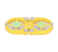 Omquot Tappetino di raffreddamento per laptop, due ventole, silenzioso, pieghevole, supporto per notebook, luce LED blu, design elegante per l'uso in casa e ufficio (giallo)