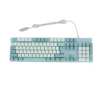 Omquot Tastiera da Gioco Cablata Retroilluminata con Stampa di Grandi Dimensioni per Anziani Senza Risposta Ritardata per Computer Portatile (Cielo bianco bluastro)