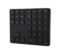 Omquot Tastiera Tastiera digitale wireless ricaricabile ultra sottile per Mac Lega di Alluminio (nero)