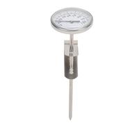 Omquot Termometro per il Latte Sonda Regolabile da 12,5 Cm per Schiumare Latte, caffè e Formaggio Quadrante da 4,6 Cm