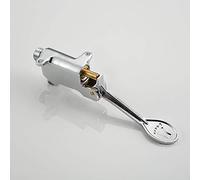 Omquot Valvola a Pedale, Rubinetto per Interruttore a Pedale da Laboratorio a Maniglia Singola, Facile da Smontare per Hotel (Argento)