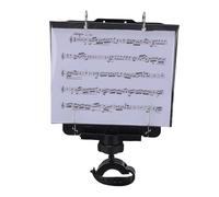 Omquot Velo di marcia regolabile per tromba con robusto supporto per spartiti, per musicisti e cappelle di soffiaggio, nero