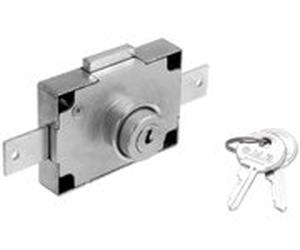 OMR Serratura per porte battente triplice chiusura Argento
