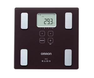 OMRON BF 214 - Bilancia per l'analisi personale e corporea, misurazione del peso, del grasso corporeo e della massa muscolare scheletrica, memoria per un massimo di quattro utenti, calcolo dell'IMC