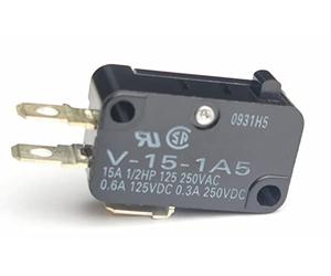 Omron Electronic components V-15 - 1 A5 Microinterruttore, V Series, SPDT, saldatura, 15 A, 250 VAC, 8 VDC