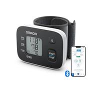 OMRON RS3 Misuratore di Pressione Arteriosa da Polso, Misuratore pressione da polso per Misurare la Pressione e il Monitoraggio Dell'Ipertensione, Connessione Bluetooth, Bianco, Nero