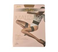 Omsa Calza autoreggente donna 20 denari con elegante balza siliconata in pizzo e punta invisibile articolo 258 MALIZIA20, Cappuccino, 2S- I-F 2S - E P- D 40/42 - GB 32"-36"