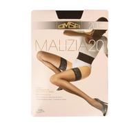 Omsa Calza autoreggente donna 20 denari con elegante balza siliconata in pizzo e punta invisibile articolo 258 MALIZIA20, Fumo, 2S- I-F 2S - E P- D 40/42 - GB 32"-36"