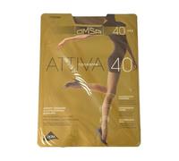 Omsa Collant donna riposante a compresssione graduata con corpino parigamba punte riforzate e tassello articolo 269 ATTIVA40, Castoro, XL- I-F 4XL - E XL - D 48/54 - GB 48"-56"