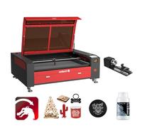 OMTech 130W Incisore Laser CO2 900x1300MM, Macchina da Taglio Industriale per Incisione Laser con Controller Ruida Autofocus Autolift Ruote Assistite(with Lightburn&Asse rotante)