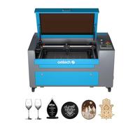 OMTech 60W Macchina per Incisione Laser CO2 400x600mm Incisore Laser con Pannello di Controllo Digitale Aria Assistita RDWorks e Ruote Incisore con Taglio Laser Commerciale per Legno Vetro Acrilico