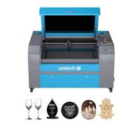 OMTech 60W Macchina per Incisione Laser CO2 500x700mm Incisore Laser con Pannello di Controllo Digitale Aria Assistita RDWorks e Ruote Incisore con Taglio Laser Commerciale per Legno Vetro Acrilico