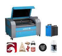 OMTech 90W 500x700mm Macchina per Incisione Laser CO2 Incisore Laser con Pannello di Controllo Digitale Aria Assistita e Ruote Girevoli(with Lightburn&Refroidisseur d'eau)