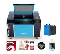 OMTech Incisore Laser CO2 60W, 700x500mm con Autofocus, Passaggio Doppio e Assistenza Aria Integrata, per Legno, Vetro, Acrilico, Pelle(with Lightburn&Refrigeratore d'acqua)