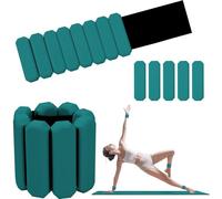Omtofo 2 Pezzi Peso del Polso regolabile Peso della Caviglia per Esercizio Camminare Jogging Yoga Aerobica Pilates Bracciale di Peso Bracciale Fitness (1 lb Ciascuno), Verde