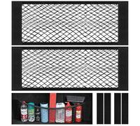 Omtofo 2 Pezzi Rete Portaoggetti Tasca Oganizer, 60 x 25 CM Universale Storage Mesh Net, Auto Selbstklebend Tasca Telo Protettivo Mesh Net per Universale per SUV, Truck di Auto, Facile Installazione