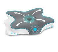 Omtofo Cuscino Ergonomico Cervicale in Memory Foam, Cuscino Cervicale per Dormire Con Federa Sfoderabile e Lavabile, Per Chi Dorme su un Fianco, Sulla Schiena e a Pancia in Giù