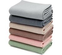 Omtofo Strofinacci Cucina Cotone 45 x 65 cm, 6 Pezzi in Aspetto Cialda Canovacci Cucina Cotone, Asciugamani Cucina Super Assorbente