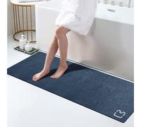Omulla Tappetino da bagno in pietra diatomite, tappetino da bagno per il bagno, super assorbente, grande terra di diatomee, antiscivolo, ad asciugatura rapida, tappetino da bagno sottile, 40 x 120 cm,