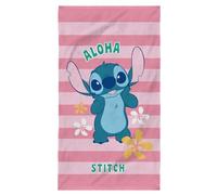 Disney Home Stitch Ohana Telo Spiaggia Stampato Bambino | 100% Cotone | Oeko-TEX | 70 x 120 cm | Rosa